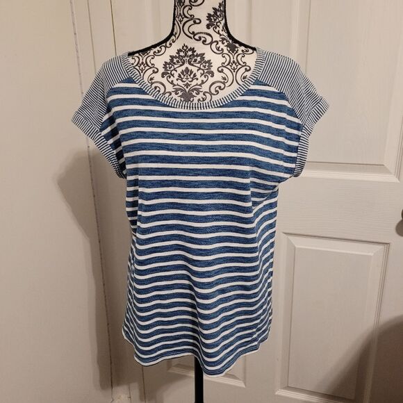 Jane and Delancey striped blue shirt - Picture 1 of 7